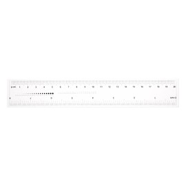 HARFINGTON Film Flexible Ruler 8 Inch 0.5mm Scale PET Plastic Covered Thickened Folding Straight Ruler Calibration Soft Ruler Measuring Tool for Factory, Transparent