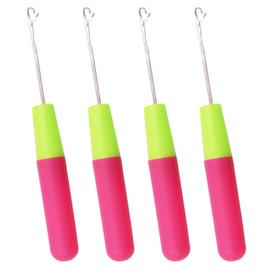 Plastic Handle Crochet Needle, 4 Pack Latch Crochet Hooks, Crochet Needle Hair, Hair Extension Latch Needle Hook, for DIY, Craft, Braiding,Crochet Needle,Crochet Hook for Hair braiding