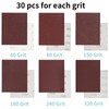 1/4 Sheet Sandpaper 5.5" x 4.5" Hook and Loop Sanding