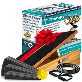 BAM 5in1 TherapyFlex Pro Slant Board for Calf Stretching Physical Therapy Injury Recovery & Fitness | Professional & Adjustable Slant Board for Plantar Fasciitis Relief & Squats, Calf Stretcher Board