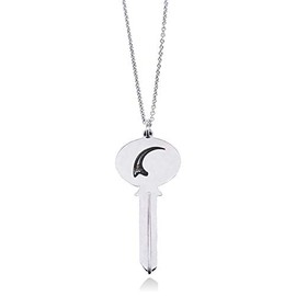 Stainless Steel Velociraptor Talon Claw Oval Head Key Charm Pendant Necklace