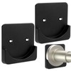 2 Pack Adhesive Shower Rod Holders, Black Transparent Rod Retainer