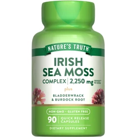 Nature's Truth Irish Sea Moss Capsules | 2,250mg | 90 Count | Complex Formula with Bladderwrack & Burdock Root | Non-GMO & Gluten Free Supplement