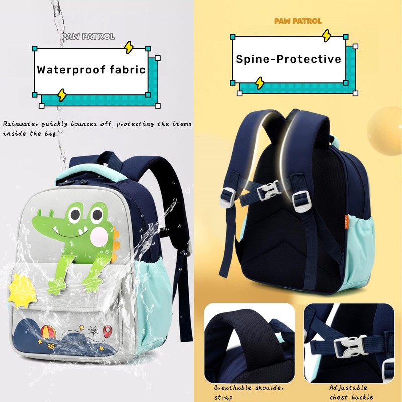 Toddler Backpack for Boys,Dinosaur Backpack for Kids Kindergarten Preschool Bookbag