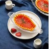MQMCPDS 4-Piece Set of Glass Banana Split Dish Boats -