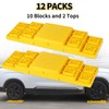 OULEME 12 Pack RV Leveling Blocks, Stackable Jack Blocks, Interlocking