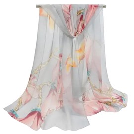 FAIRYGATE Chiffon Scarf, Women's Stole Neckerchief Scarf, for Summer, Autumn, Winter, All Year Round Shawls & Scarves