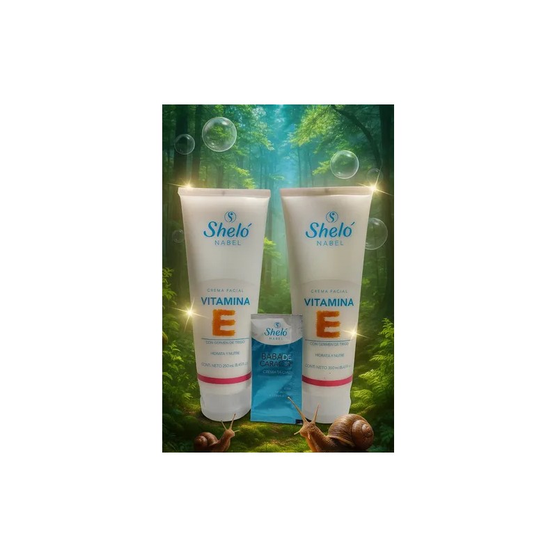 Crema Facial Con Vitamina E Shelo Nabel 2 Pzas. +