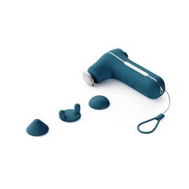 MyoLite Percussion Massage Gun - Deep Tissue Muscle Relief, Quiet & Portable, Cordless with 4 Attachments and Travel Case (Nobol Blue)