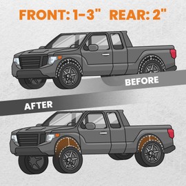 maXpeedingrods 1-3" Front & 2" Rear Leveling Lift Kit for 2000-2006 Chevy Avalanche Tahoe Suburban Yukon Escalade，Torsion Keys，Lift Spacer, Shock Extenders