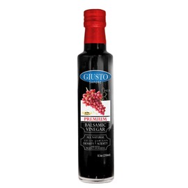Giusto Sapore Dark Balsamic Vinegar - Premium Italian Gourmet Gluten Free Brand- Imported from Italy and Family Owned (8.5 Ounce)