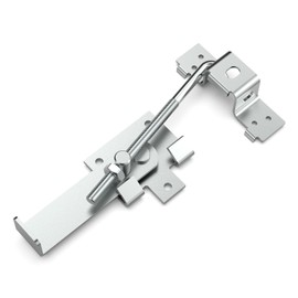 Xinafan Barn Door Jamb Latch, Zink-Plated Barn Sliding Door Hardware Lock Latches with Hook for Bi-Parting Doors, Secure Farm Sliding Gates from Side, 7"
