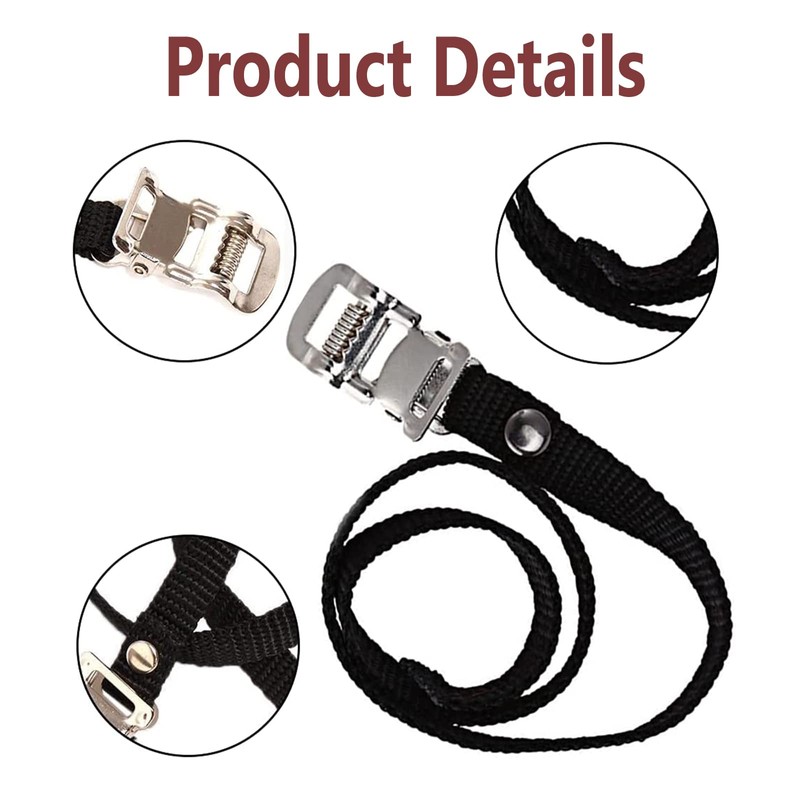 Pack of 6 bicycle pedal straps, bicycle lashing straps, bicycle