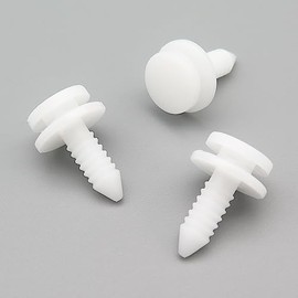 VVO Fasteners Plastic Interior Pillar Trim Clip, White (Pack of 10)
