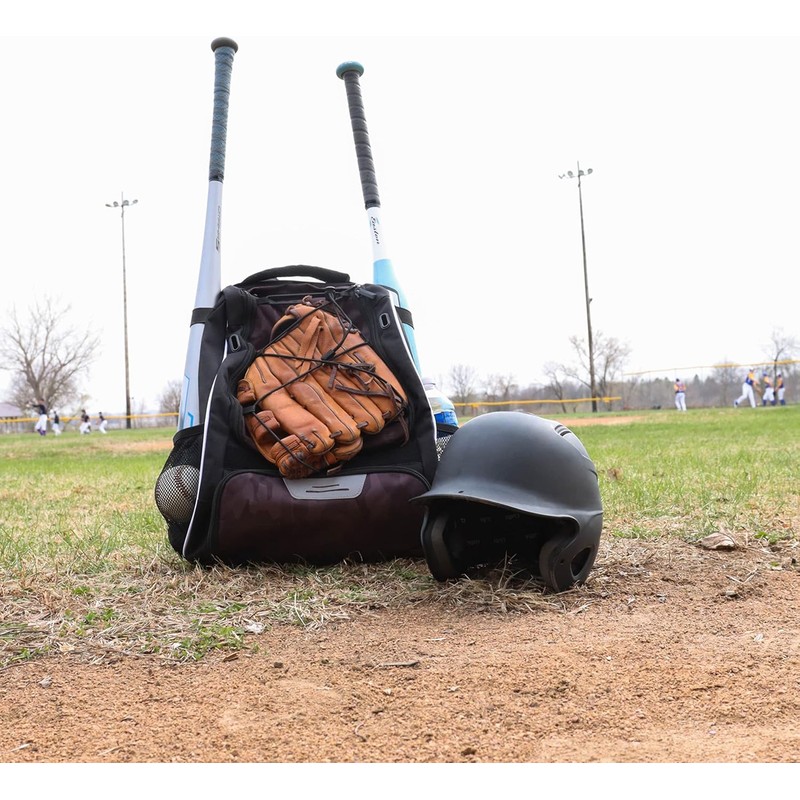 Swing Sports Backpack Baseball Bag - Softball Backpack with Fence