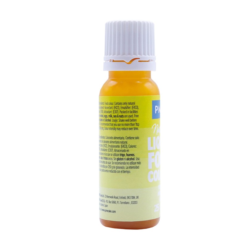 PME 100% Natural Food Colour Liquid - Lemon Yellow (25ml)