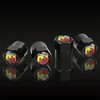 Black Dust Valve Cap with Ultra Gloss Black Abarth Logo.