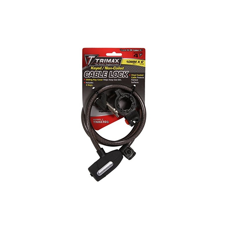 Trimax TNKC106 72" x 10 mm Medium Security Non-Coiled Cable