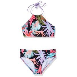 Kanu Surf Mahina - Traje de baño de 2 Piezas con Cuello Halter, UPF 50+, Cool Breeze Black, 6X