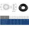 Solid Black Countersunk Finishing Washers Stainless Steel Cup (20, M6)