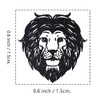 Lion Head Rubber Stamp, 3/5 Inch Small Mini Stamp for