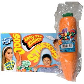 jaru 1 STRETCHY SQUISHY BENDABLE 7" CARROT Orange Joke Easter Toy Stress Funny Gift