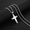 HZMAN Cross Necklace for Men Stainless Steel High Polished Classic