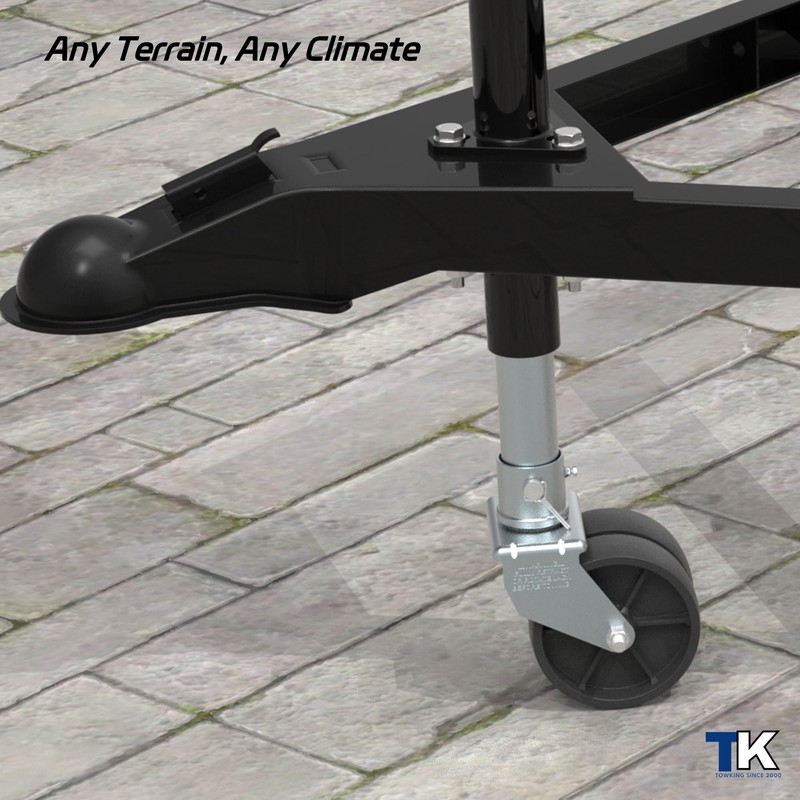 TOWKING 2000lbs Dual 6" Trailer Jack Swivel Caster, Wheel Replacement