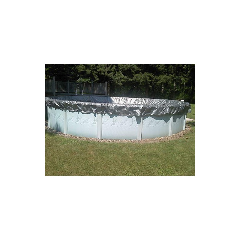 Round 6' Diameter Heavy Duty Silver/White Poly Tarp - 12