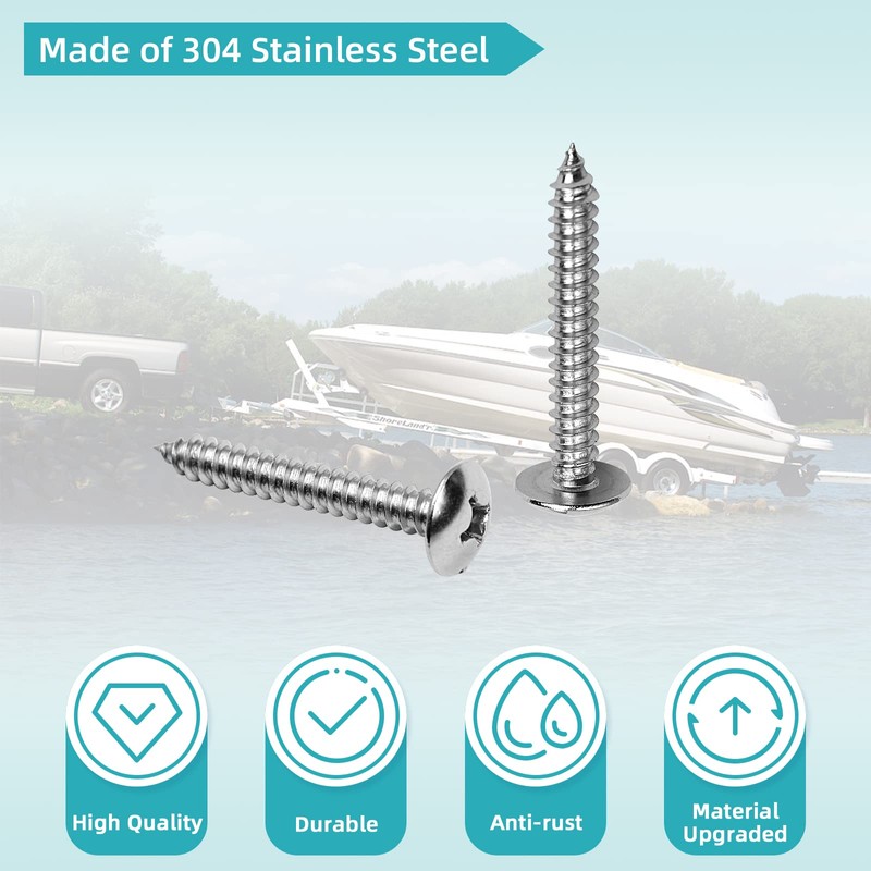 NOVINO 16PCS Boat Trailer Bunk Slides Pads and 4PCS Boat