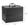 Unbranded Large Train Case Cosmetics Organizer with 6 Trays for