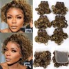 4/27 Short Wavy Curly Bundles with Closure Brazilian P4/27 Wavy