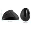 AURTEC Left-Handed Mouse, Rechargeable 2.4G Wireless Ergonomic Vertical Mice with