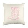 Coastal Cowgirl Beachy Pink Cowboy Boots Western Throw Pillow