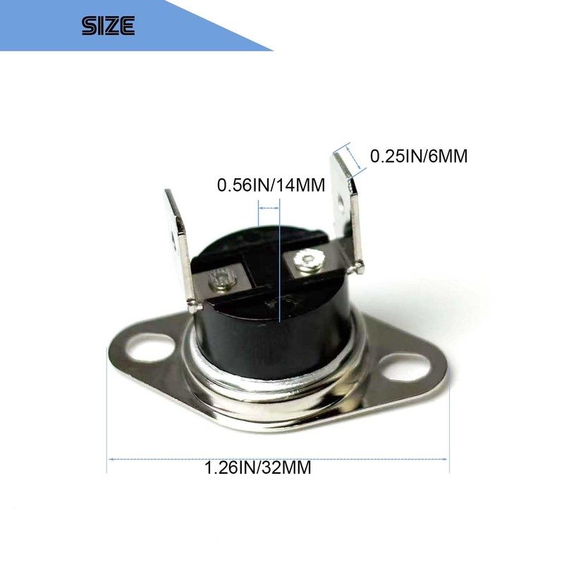 NPSNGSJY KSD201 70C Thermostat Thermal Fuse Switch Fit for GE
