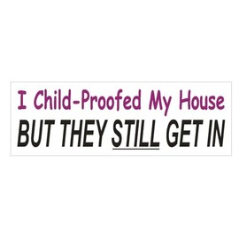 I Child Proofed My House Funny Bumper Sticker D614