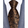 GUSLESON 3.15"(8cm) Fashion Paisley Ties Mens Woven Jacquard Necktie for