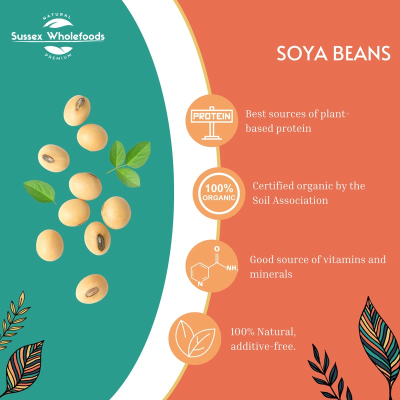 Sussex Wholefoods Organic SOYA Beans 500g