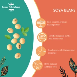 Sussex Wholefoods Organic SOYA Beans 500g