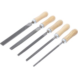 Kraftmann KM 50206 | Feilen-Satz | Holzheft | 150 mm | 5-tlg File Set Wooden Handle Pieces