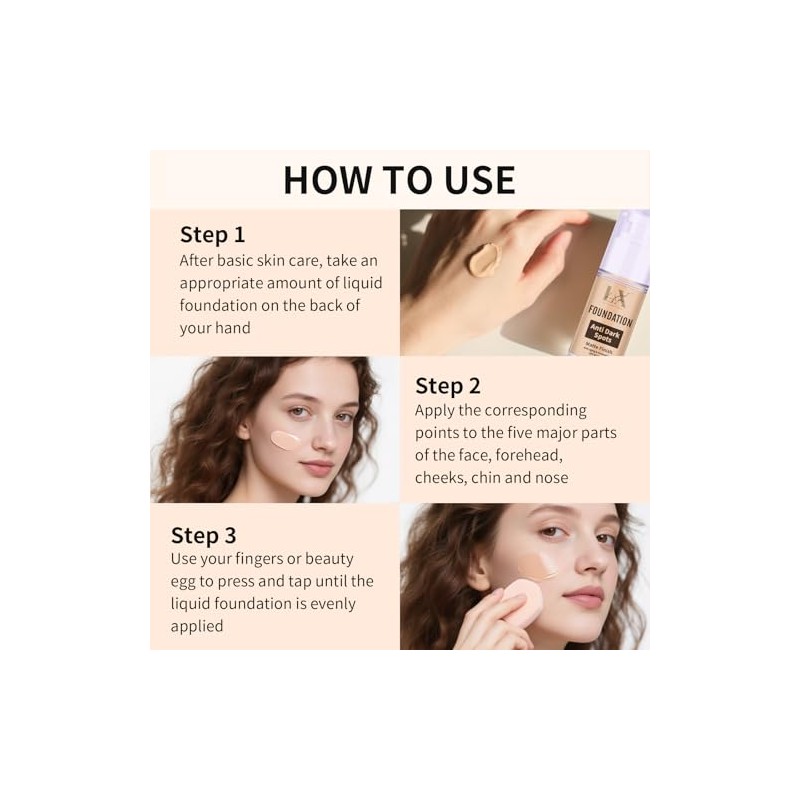 Base De Maquillaje Líquida Antimanchas - Base De Maquillaje Con