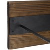 MyGift Wall Mounted Single Large Stability Ball Holder, Burnt Solid