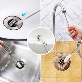Voarge 8 Pcs Fridge Cleaning Kit + Refrigerator Brush + 100ml Syringe + Refrigerator Hose + Ice Scraper + 4 Drain Hole Inserts