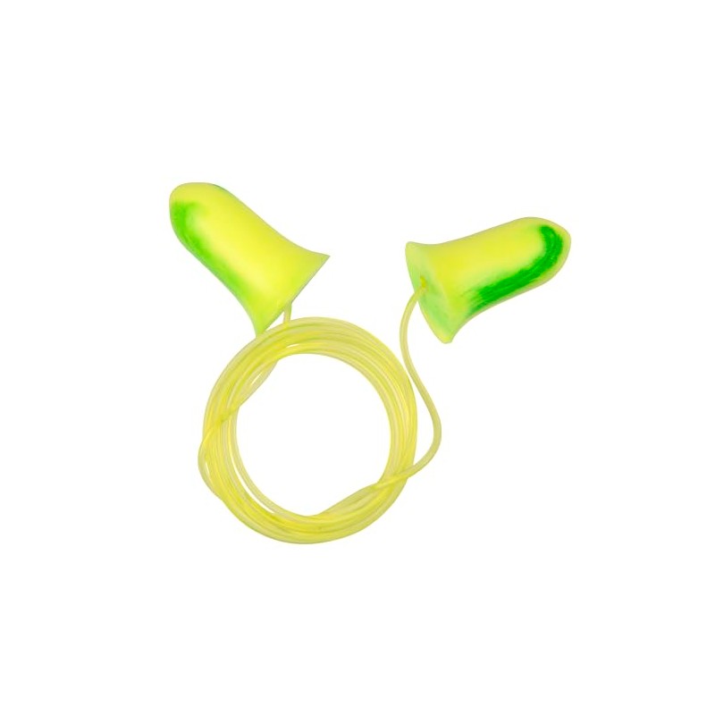 ULTRX™ Tethered Tapered Foam Ear Plugs, 5-Pairs, Lime