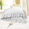 PiccoCasa Brushed Ruffle Pillowcases 2 Pack, Soft Breathable Pillow Covers
