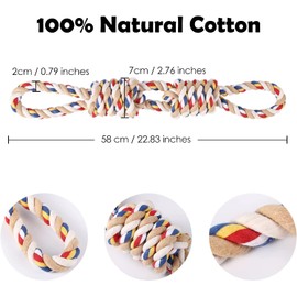 PawfectPals Indestructible Tough Twisted Dog Chew Rope Toy Teething and Tug of War for Large Dogs (Double Grip Loops and Knots)