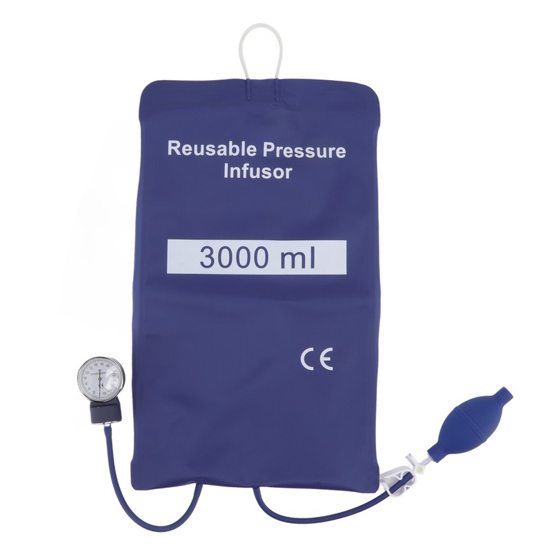 3000ml Pressure Infuser Bag with Pump and Metal Gauge for