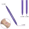 2pcs Microblading Marking Pen with Measuring Ruler Purple Eyebrow 0.5mm