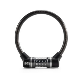 ROCKBROS Bicycle Key Wire Lock Dial 4 Digit Anti-theft Cross Bike Lock High Cut Resistance Length 11.4 inches (29 cm) Thickness 0.5 inch (11.6 mm) Lightweight Dial Lock Wire