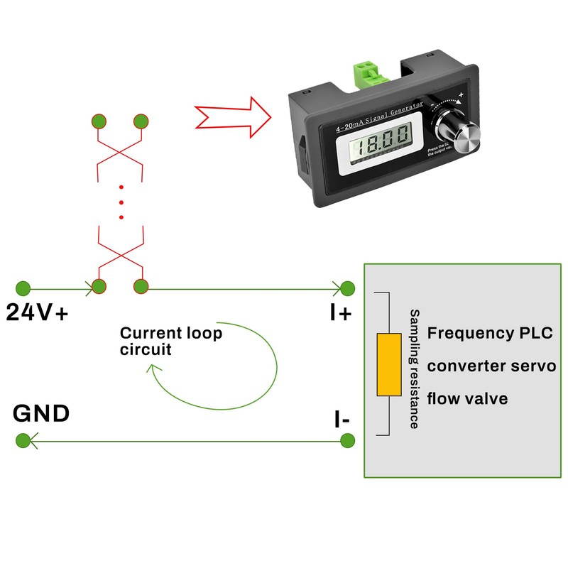 DEWIN Signal Generator, Two-Wire 4-20mA Current Loops Signal Generator Current